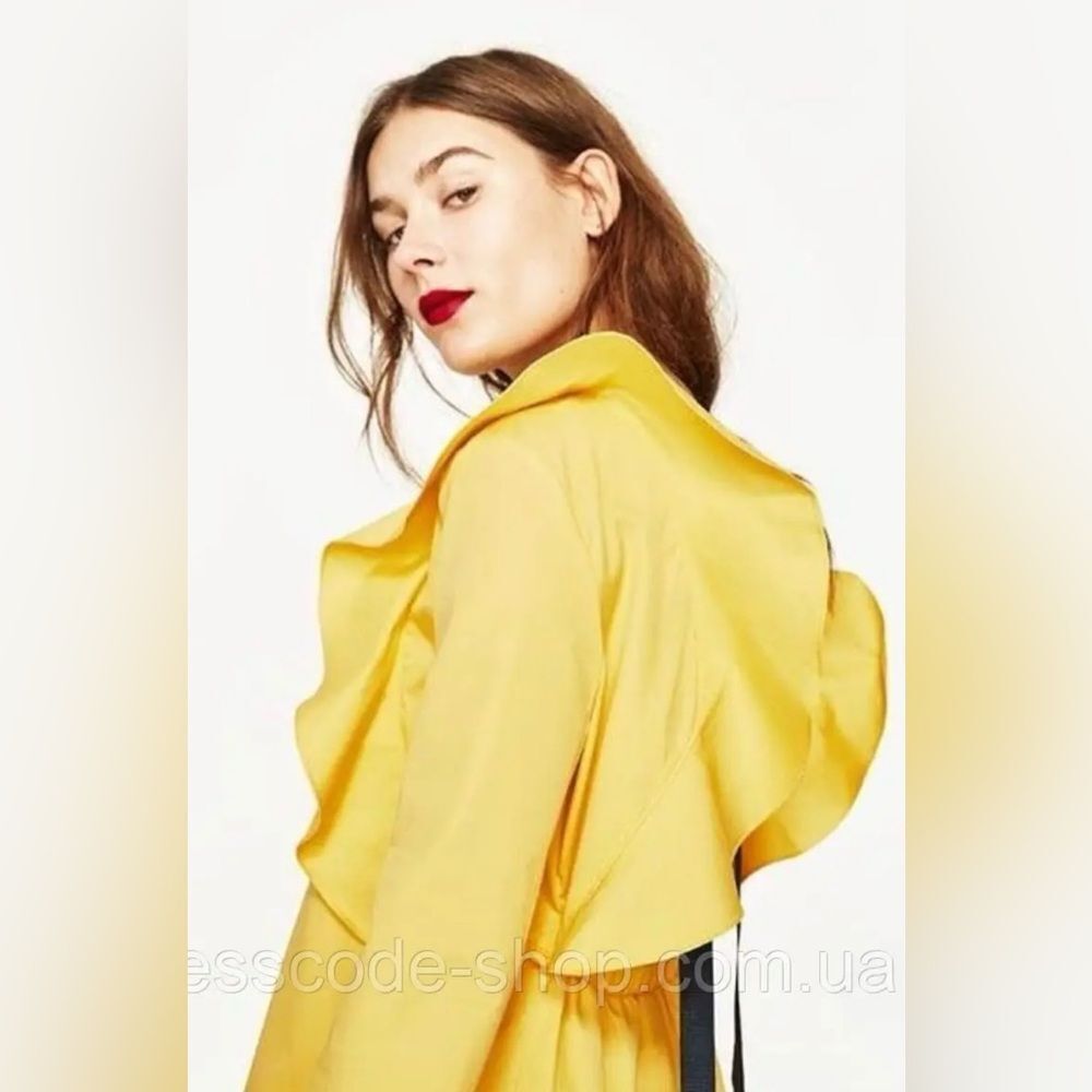 Zara Yellow Backless Ruffle Dress, S - Picture 4 of 11